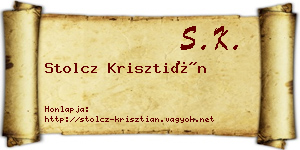 Stolcz Krisztián névjegykártya